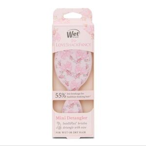 NWT Goody x Loveshackfancy Floral Pink Mini Detangler Hairbrush